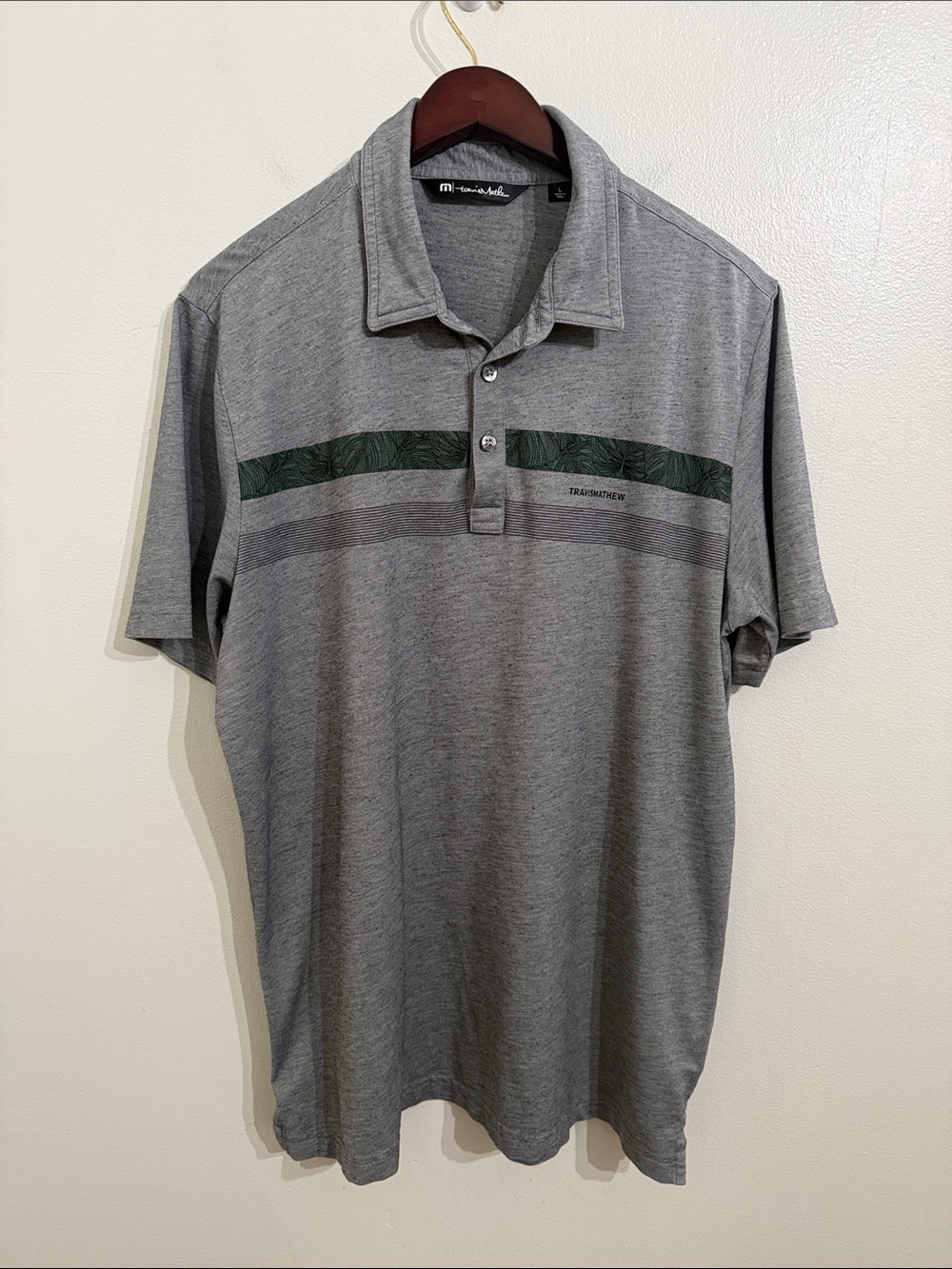 Travis Mathew Polo Shirt Mens Large Golf Performance Adult